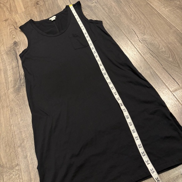 J. Crew Sleeveless T shirt Shift Dress XS Black Summer Minimalist Classic Comfy - Picture 12 of 12